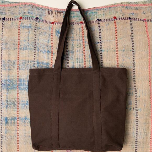 Upcycled handmade brown carhartt canvas tote bag - Picture 5 of 7